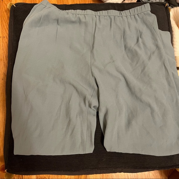 Eileen Fisher Silk Crepe Sky Blue Pants - Picture 3 of 3